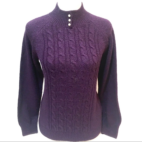 Rebecca Malone Sweaters - Rebecca Malone pearly button turtle neck sweater